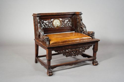 fig 1. A quality Antique Chinese Throne Chair 19th C