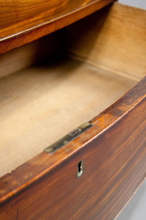fig 8. Georgian Mahogany Bow Chest Of Drawers Original Wax Finish