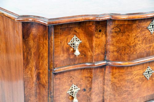 fig 2. Fine Walnut Shaped Front Chest Of Drawers