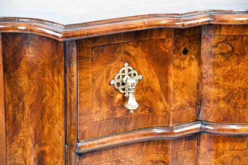 fig 3. Fine Walnut Shaped Front Chest Of Drawers