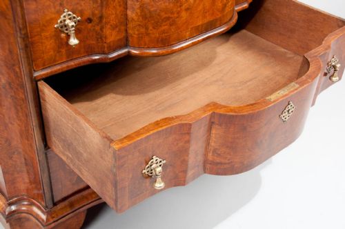 fig 5. Fine Walnut Shaped Front Chest Of Drawers