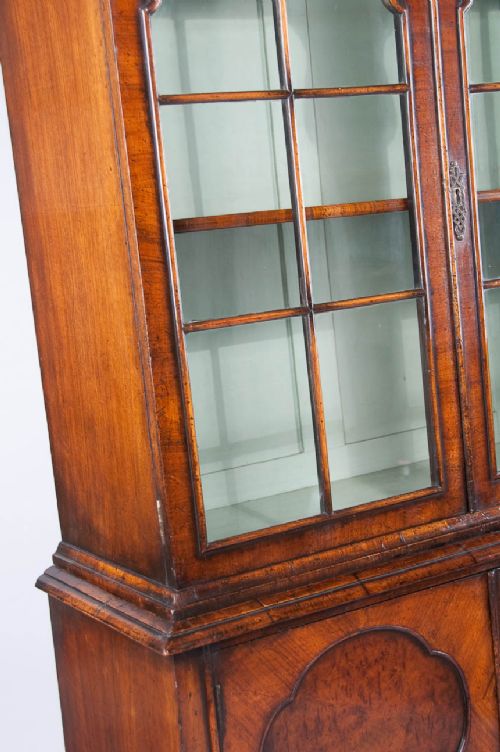 fig 1. Antique Walnut Two Door Bookcase