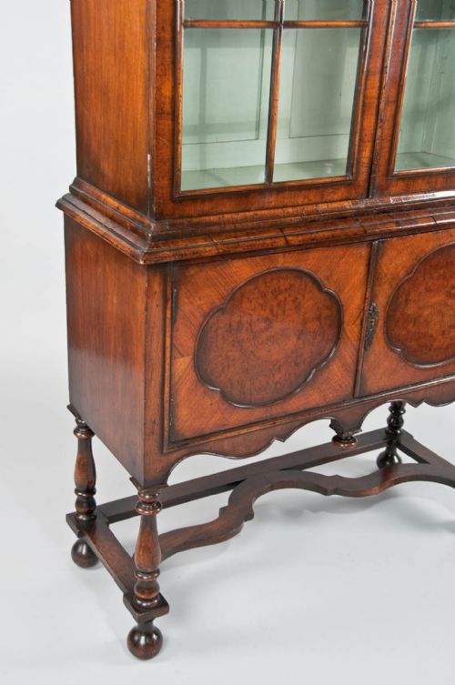 fig 2. Antique Walnut Two Door Bookcase