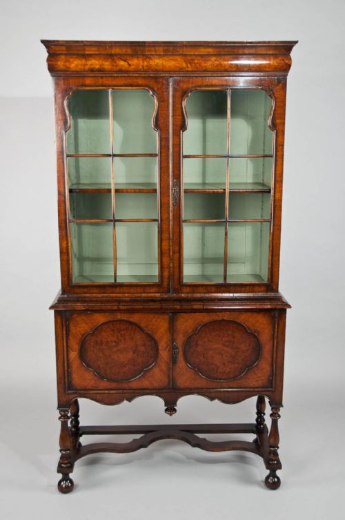 fig 7. Antique Walnut Two Door Bookcase