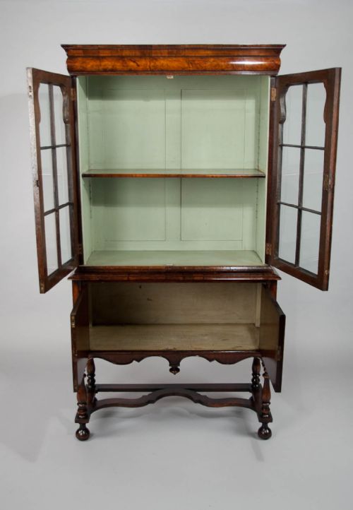 fig 9. Antique Walnut Two Door Bookcase