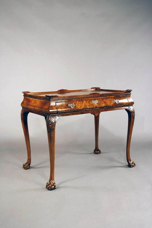 fig 2. A Quality Antique Burr Walnut Silver Table