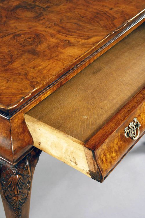 fig 6. A Quality Antique Burr Walnut Silver Table