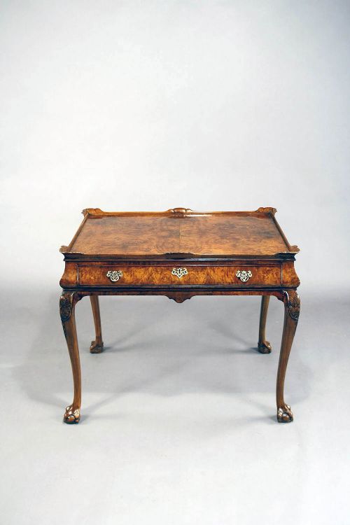 fig 10. A Quality Antique Burr Walnut Silver Table