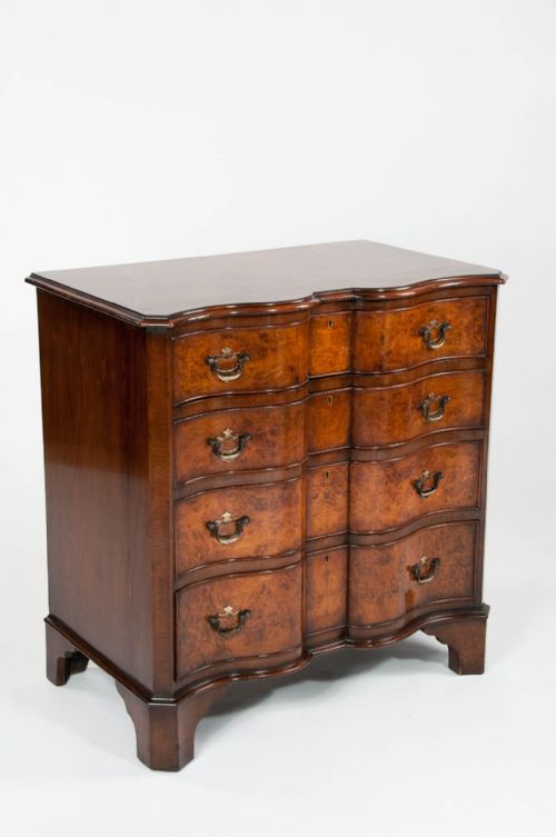 fig 1. Walnut Shaped Front Chest Of Drawers