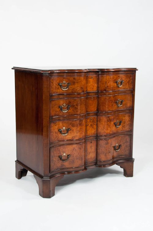 fig 3. Walnut Shaped Front Chest Of Drawers
