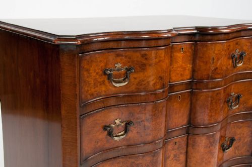fig 4. Walnut Shaped Front Chest Of Drawers