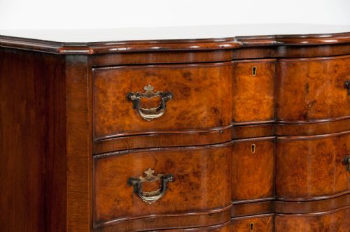 fig 5. Walnut Shaped Front Chest Of Drawers