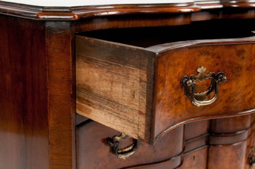 fig 8. Walnut Shaped Front Chest Of Drawers