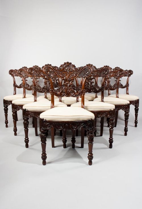 fig 1. Exceptional Set of 10 Regency Dining Chairs