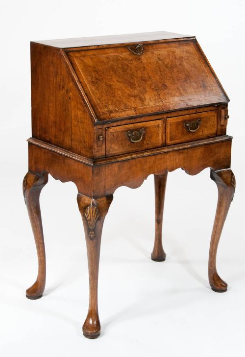 Quality Antique Walnut Bureau on Stand