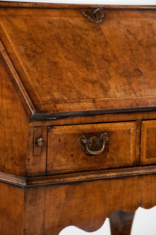 fig 3. Quality Antique Walnut Bureau on Stand
