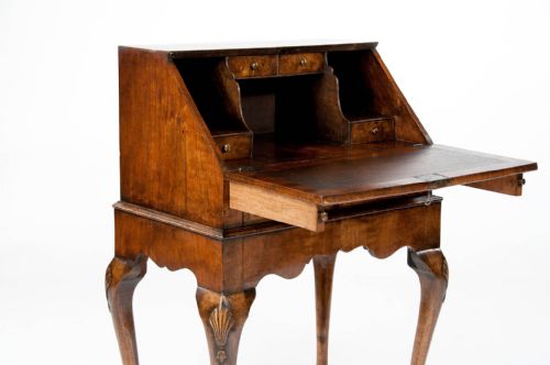 fig 6. Quality Antique Walnut Bureau on Stand