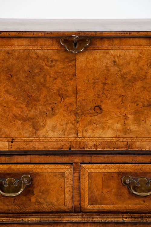 fig 9. Quality Antique Walnut Bureau on Stand
