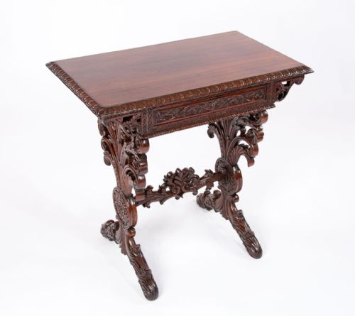 fig 1. A Fine Quality 19th Century Rosewood Carved Side Table
