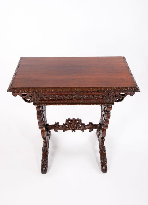fig 9. A Fine Quality 19th Century Rosewood Carved Side Table