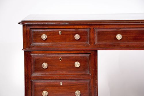 fig 9. Antique Mahogany Pedestal Writing Desk