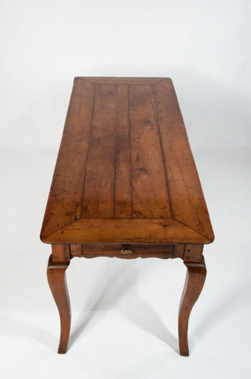 fig 2. 19th C French Fruitwood Farmhouse Table