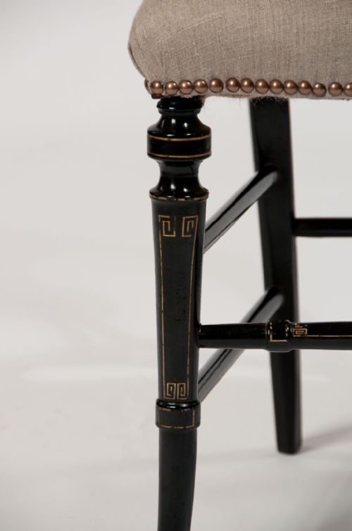 fig 8. Fine Ebonised and Gilt Regency Antique Side Chair