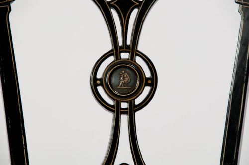 fig 10. Fine Ebonised and Gilt Regency Antique Side Chair