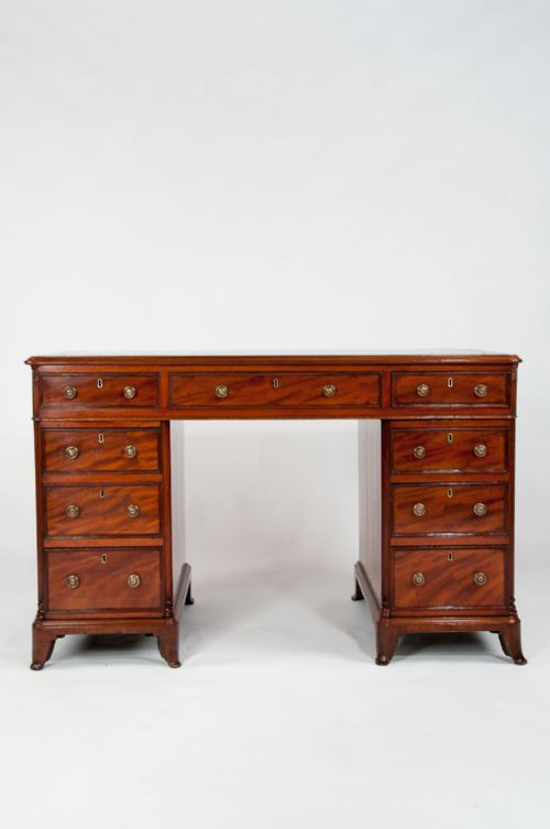 fig 8. 19th Century Mahogany Pedestal Writing Desk
