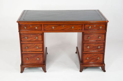 fig 9. 19th Century Mahogany Pedestal Writing Desk