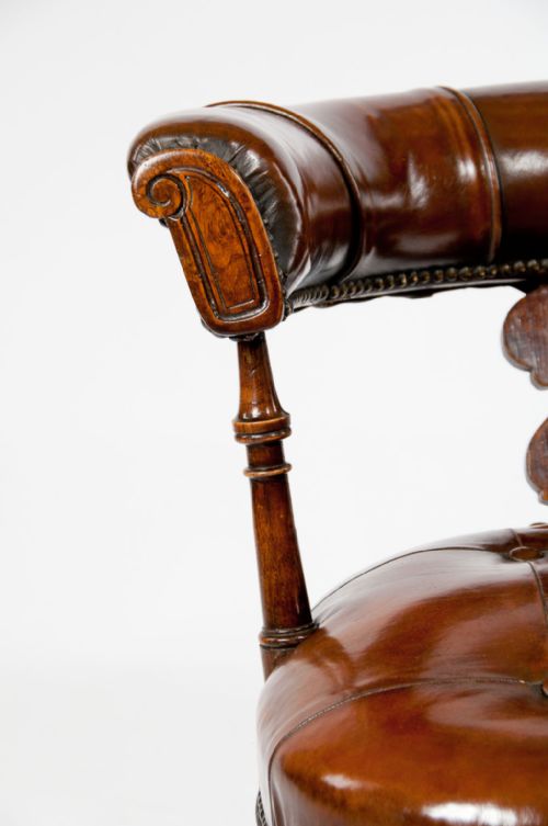 fig 9. Victorian Leather Upholstered Desk Chair