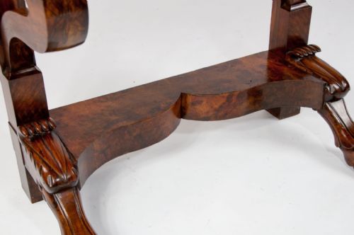 fig 7. Antique French Burr Walnut Marble Console