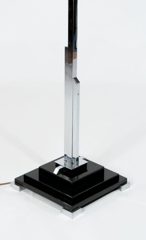 fig 3. Art Deco Chrome and Ebonised Standard Lamp