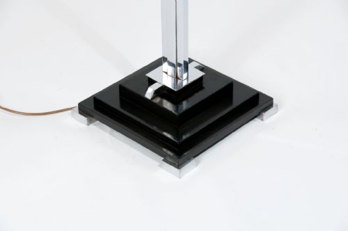 fig 4. Art Deco Chrome and Ebonised Standard Lamp