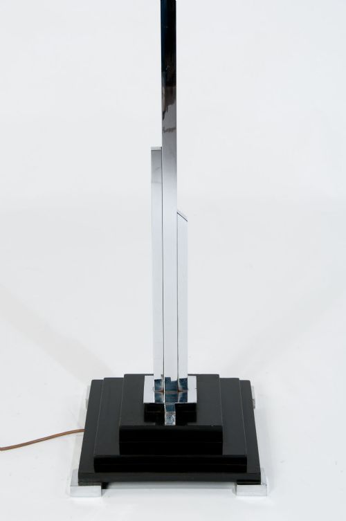 fig 5. Art Deco Chrome and Ebonised Standard Lamp