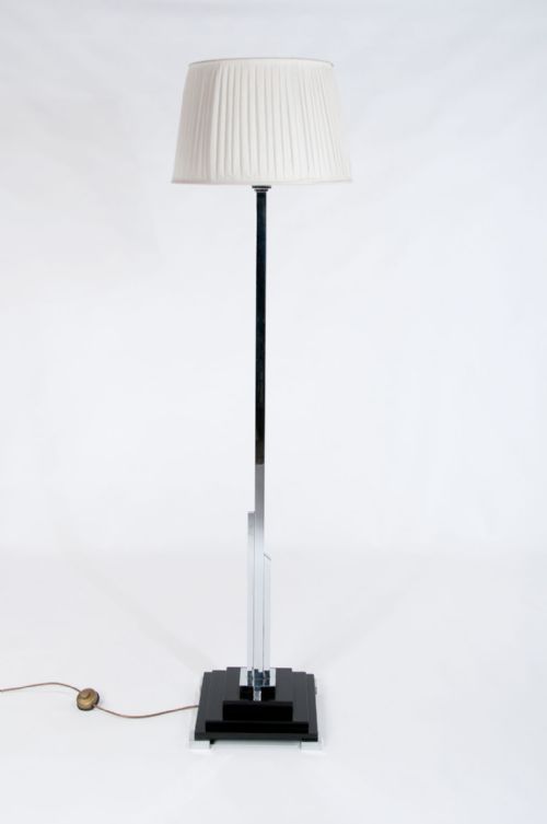 fig 6. Art Deco Chrome and Ebonised Standard Lamp