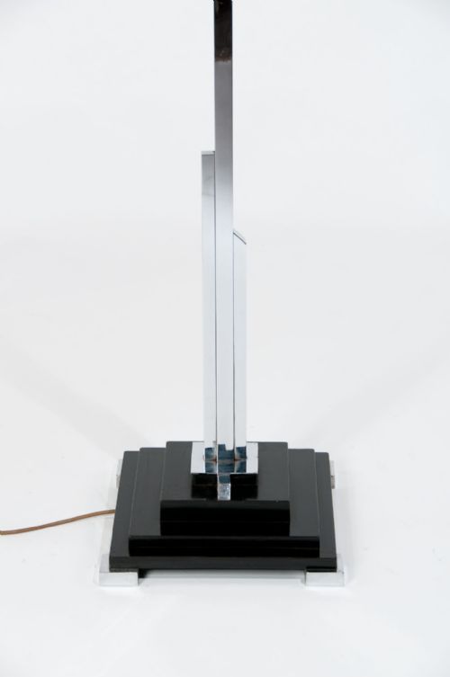 fig 7. Art Deco Chrome and Ebonised Standard Lamp