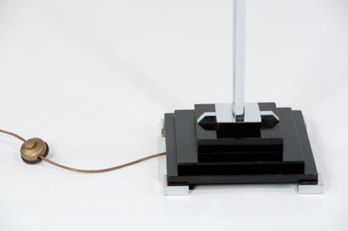 fig 8. Art Deco Chrome and Ebonised Standard Lamp