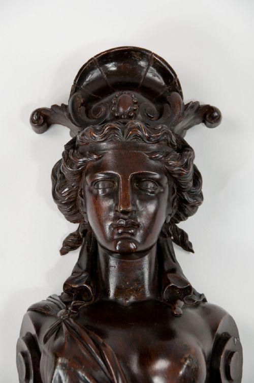fig 3. 19th Century Pair of Carved Female Caryatids