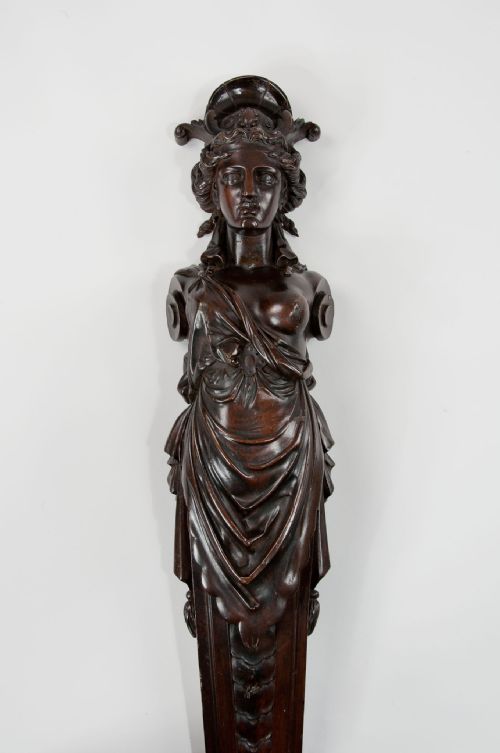 fig 4. 19th Century Pair of Carved Female Caryatids