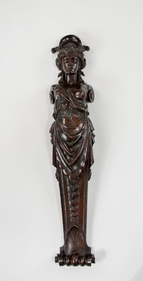 fig 5. 19th Century Pair of Carved Female Caryatids
