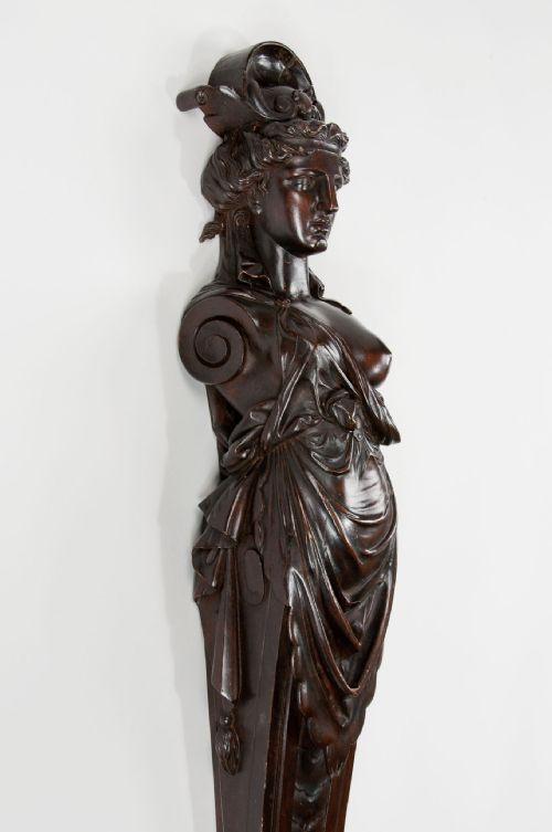 fig 8. 19th Century Pair of Carved Female Caryatids