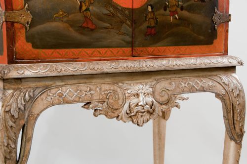 fig 2. 1920 Chinoiserie Cocktail Cabinet Silver Base