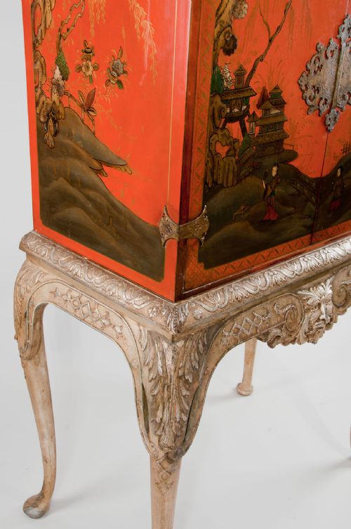 fig 3. 1920 Chinoiserie Cocktail Cabinet Silver Base