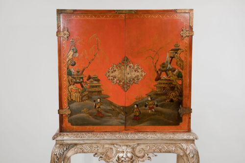 fig 8. 1920 Chinoiserie Cocktail Cabinet Silver Base