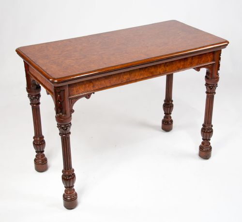 fig 1. Rare Antique Pollard Oak Card Table 19th C