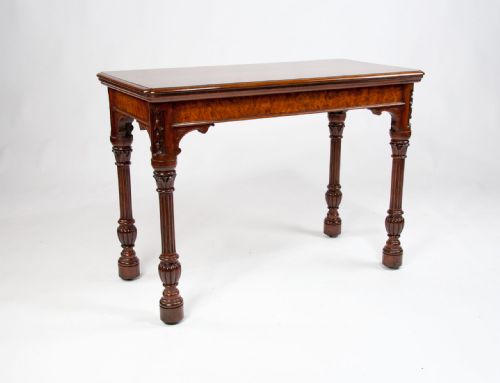 fig 2. Rare Antique Pollard Oak Card Table 19th C