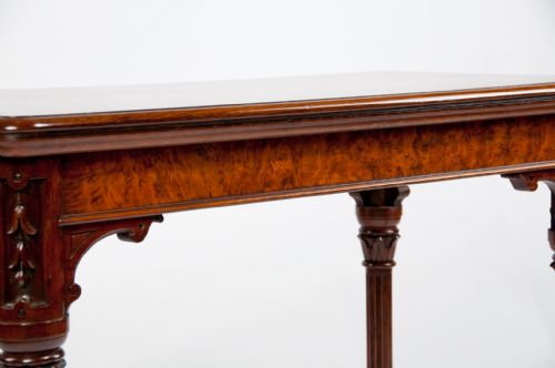 fig 4. Rare Antique Pollard Oak Card Table 19th C