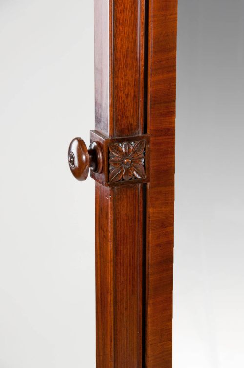 fig 2. A Fine Regency Mahogany Cheval Mirror