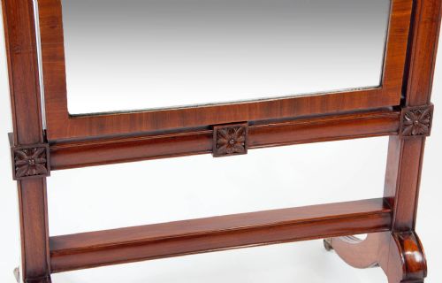 fig 3. A Fine Regency Mahogany Cheval Mirror